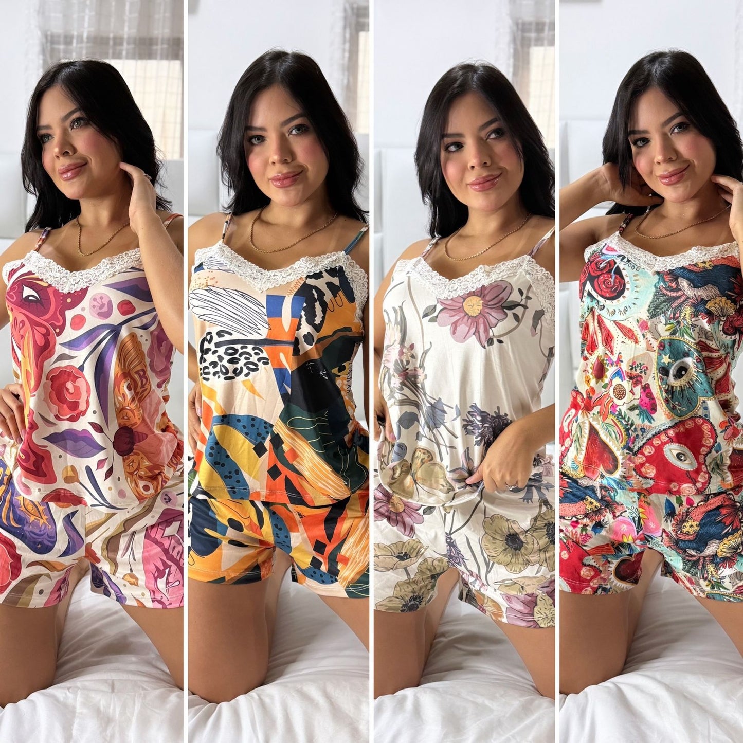PIJAMAS PARA DAMA CON ENCAJE