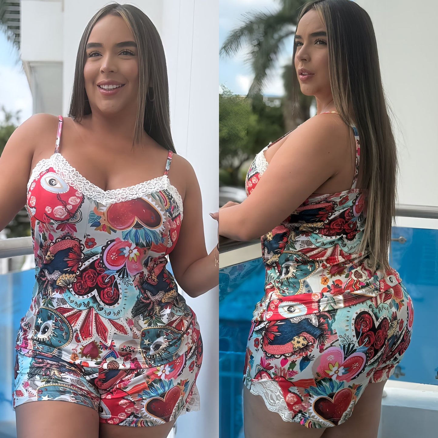 PIJAMAS PARA DAMA CON ENCAJE