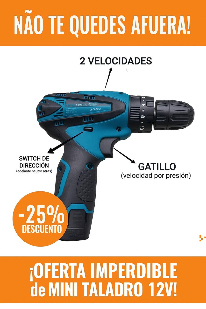 PAGA AL RECIBIR - Taladro Percutor Inalámbrico 18v