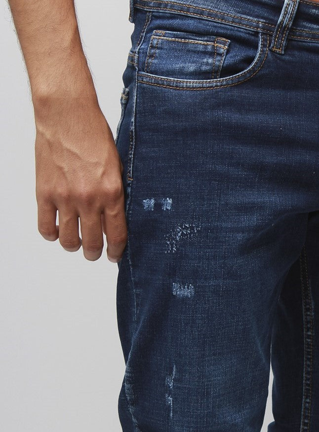 Jeans Clásico Azul Para Hombre