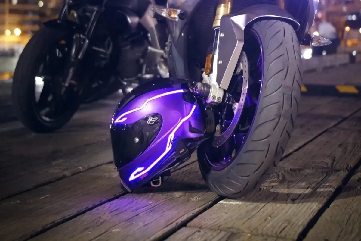 Gray helmet for bikers