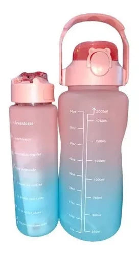 Combo Termo Botella De Agua 2 L + 900 ml
