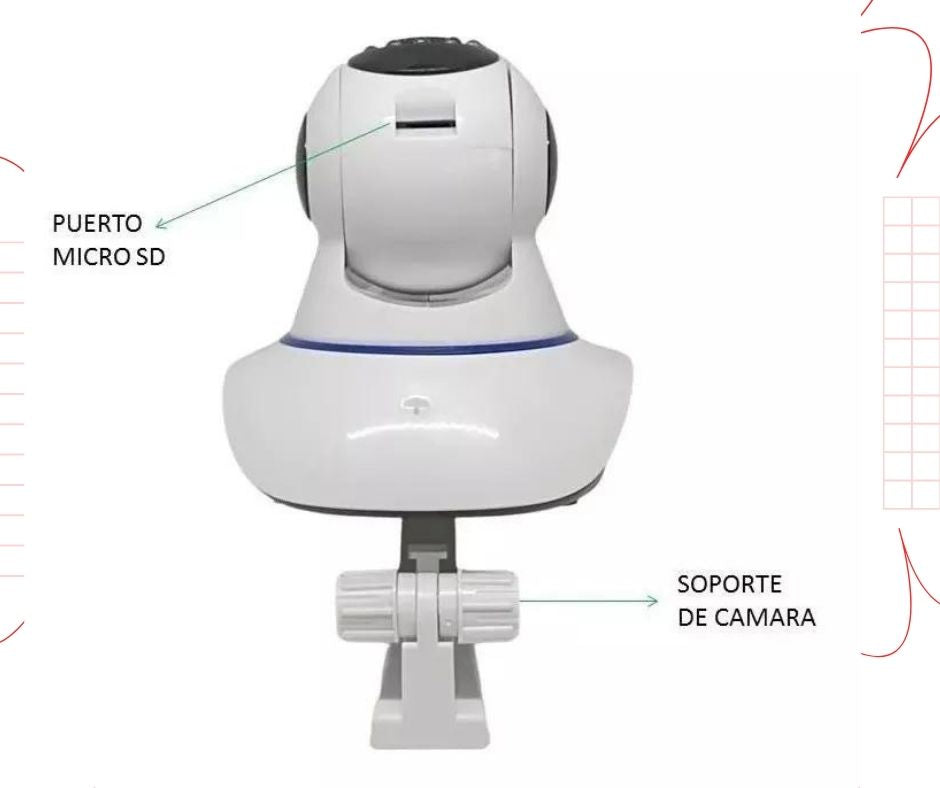 Cámara Robótica Seguridad Wifi 3 Antenas