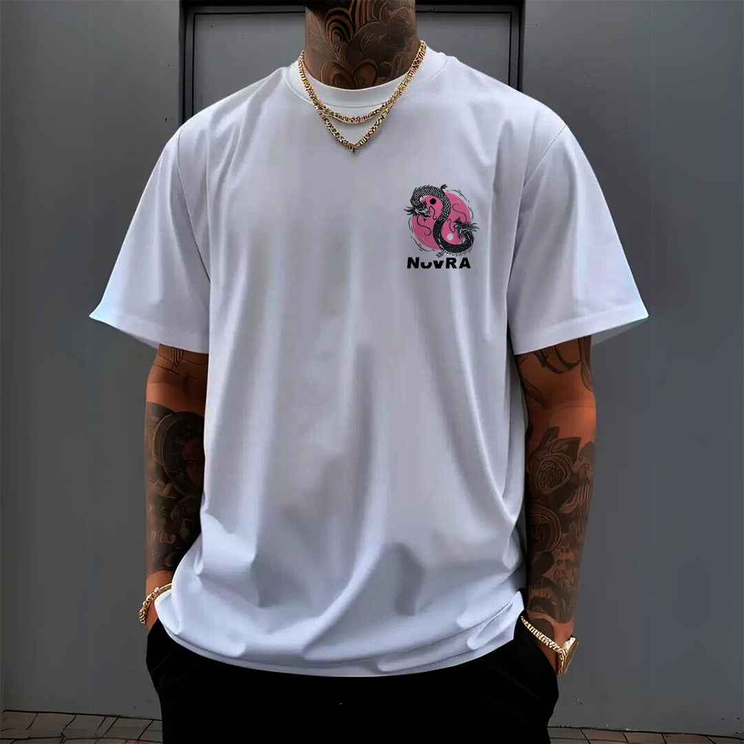 MB001 CAMISETA OVERSIZE DRAGON ROSA