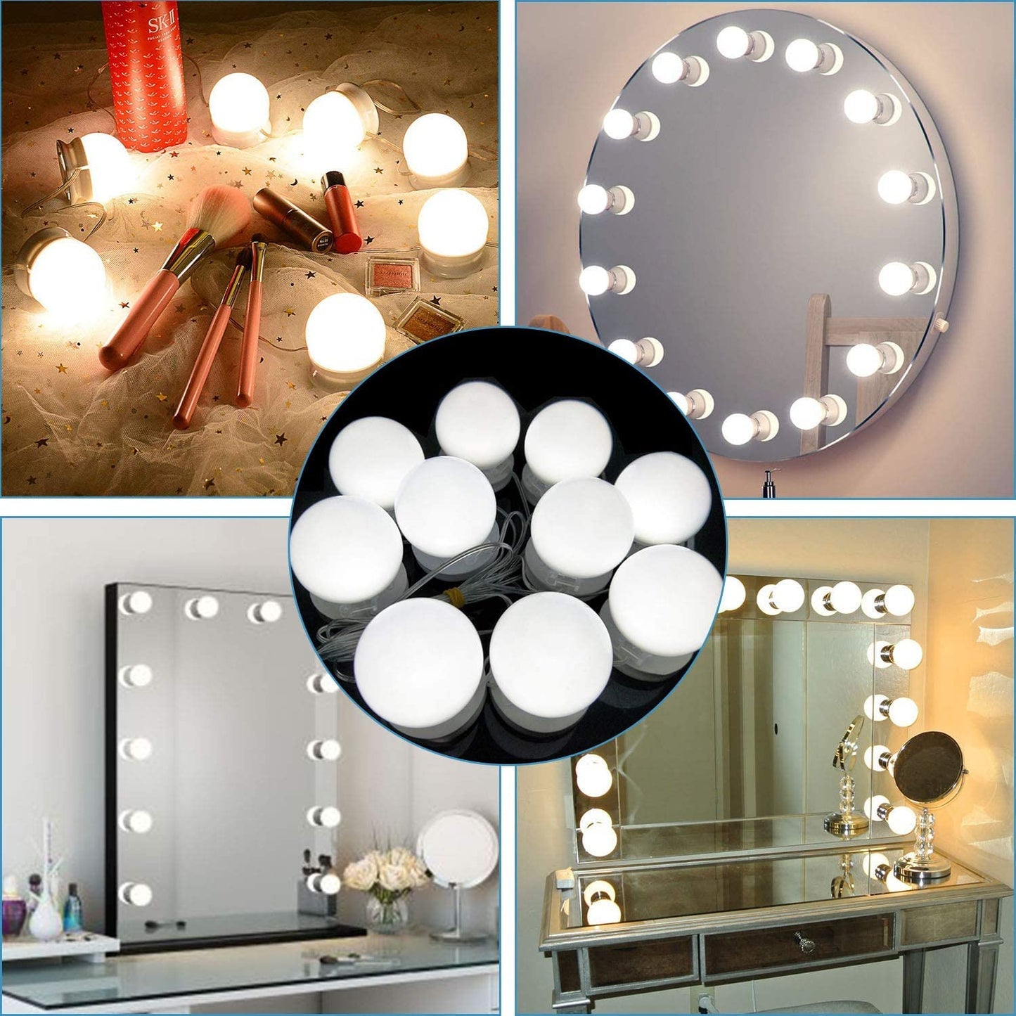 Luces Led  Bombillas Espejo x 10